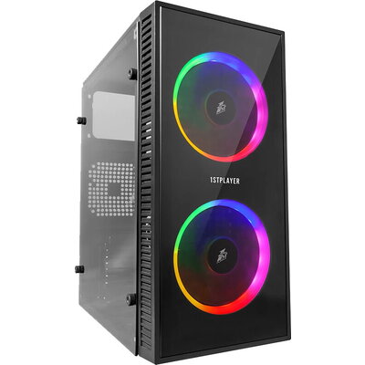 1stPlayer компютърна кутия Gaming Case mATX - X1 RGB - 3 Fans included