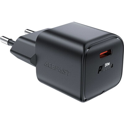 Acefast Универсално зарядно за стена Charger Wall GaN PD20W - A73 Mini - USB-C x 1, Black