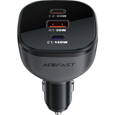 Acefast зарядно за кола Fast Charger Car PD3.1 165W - B14 - USB-C x 2, USB-A x 1, Black