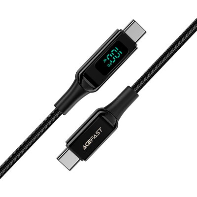 Acefast Кабел USB-C to USB-C Cable 100W 2m with digital display - C6-03 - Black