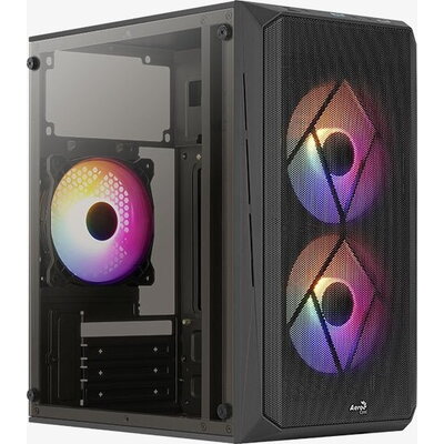 AeroCool кутия Case mATX - CS-107-A-BK-v2 - 3 fans included