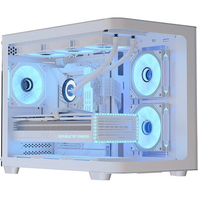 AeroCool кутия Case mATX - P300C-G-WT-v1 - 3 x 120 mm Infinity Mirror A-RGB