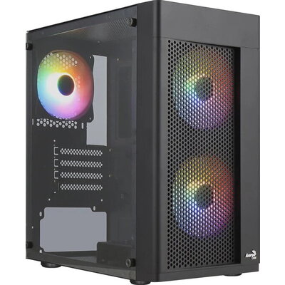 AeroCool кутия Case mATX - Hexform-G-BK-v2 - 3 fans included