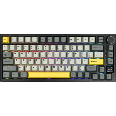 Ajazz геймърска механична клавиатура AK820 PRO - Gift Switch [Linear] US, Black, Gray