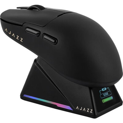 Ajazz професионална геймърска мишка AJ159 APEX - Wireless Gaming Mouse - 8K, Magnetic Charging Dock, Black Ajazz професионална геймърска мишка AJ159 APEX - Wireless Gaming Mouse - 8K, Magnetic Charging Dock, Black