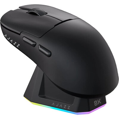 Ajazz професионална геймърска мишка AJ159 PRO - Wireless Gaming Mouse - 8K, Magnetic Charging Dock, Black