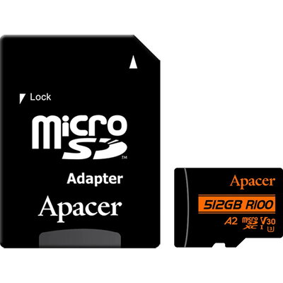 Apacer карта памет microSDXC 128GB UHS-I U3 V30 A2, Adapter