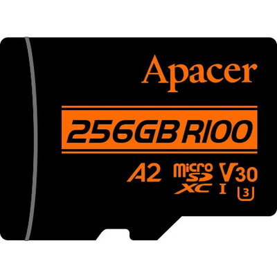 Apacer карта памет microSDXC 256GB UHS-I U3 V30 A2 Class 10, Adapter