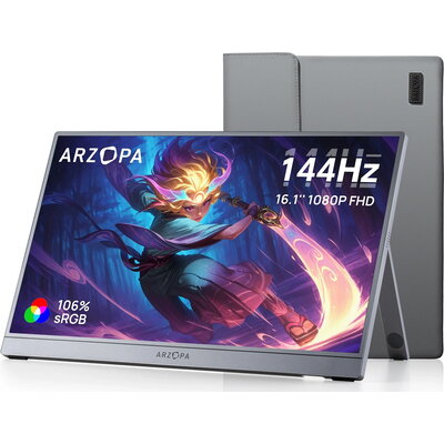 Arzopa преносим монитор Portable Monitor - Z1FC with Sleeve Bag - 16.1
