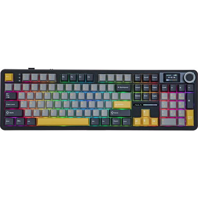 Aula геймърска механична клавиатура F108 PRO - Volcanic Switch [Linear], Black/Gray