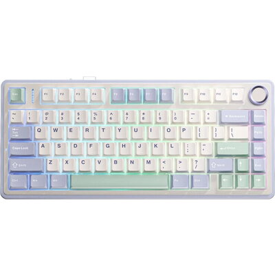 Aula геймърска механична клавиатура F75 - Reaper Switch [Linear], Purple, Beige, Green