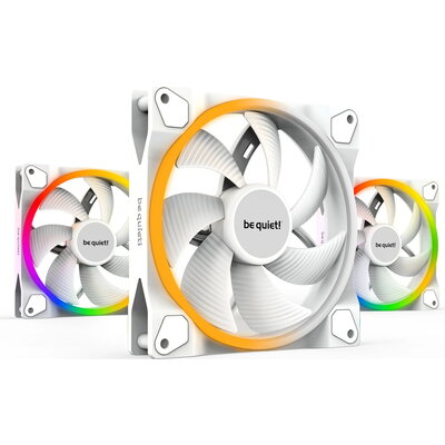 be quiet! комплект вентилатори Fan Pack 3-in-1 3 x 140mm - LIGHT WINGS White 140mm PWM Triple-Pack