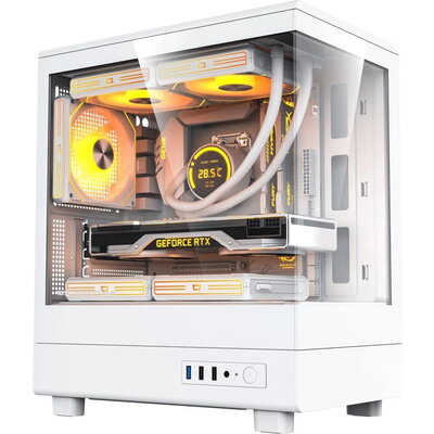Darkflash кутия Case mATX - DB330M White - Reversed fans included