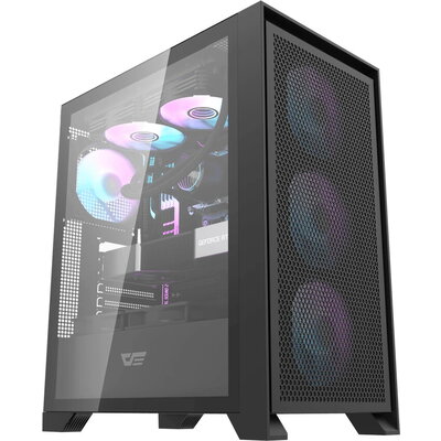 Darkflash кутия Case ATX - DRX70 Mesh Black - Addressable RGB 4 fans, USB-C