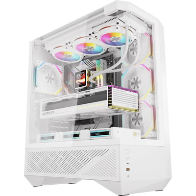Darkflash кутия Case ATX - DY460 White - 4 x 120 mm A-RGB fans included, USB-C