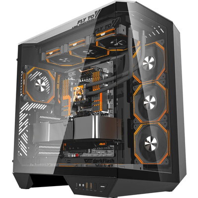 Darkflash кутия Case ATX - DY470 Shadow Black - 4 x 120 mm Infinity Mirror Fans