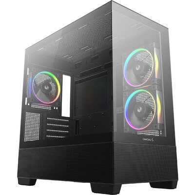 DeepCool кутия Case ATX - CG380 3F - 3 ARGB Fans, USB-C