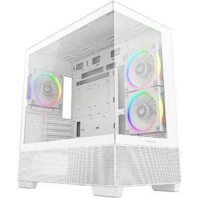 DeepCool кутия Case ATX - CG380 3F WH - 3 ARGB Fans, USB-C