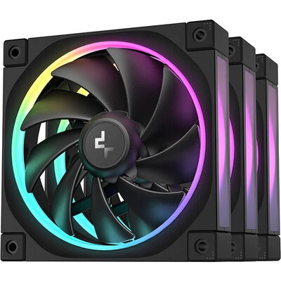 DeepCool Комплект вентилатори Fan Pack 3-in-1 3x120mm - FL12 Black, Addressable RGB
