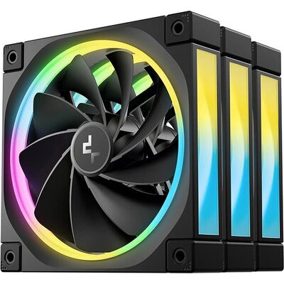 DeepCool Комплект вентилатори Fan Pack 3-in-1 3x120mm - FL12R Black, Reverse, Addressable RGB