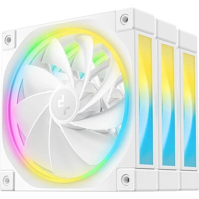 DeepCool Комплект вентилатори Fan Pack 3-in-1 3x120mm - FL12R White, Reverse, Addressable RGB