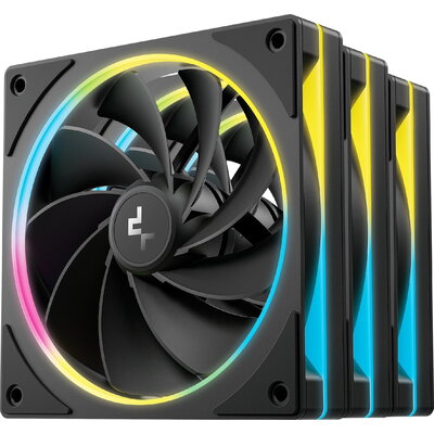 DeepCool Комплект вентилатори Fan Pack 3-in-1 3x120mm - FL12R SE Black, Reverse, Addressable RGB