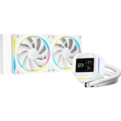 DeepCool водно охлаждане Water Cooling LM240 WH - 2.4 inch IPS Display, Addressable RGB