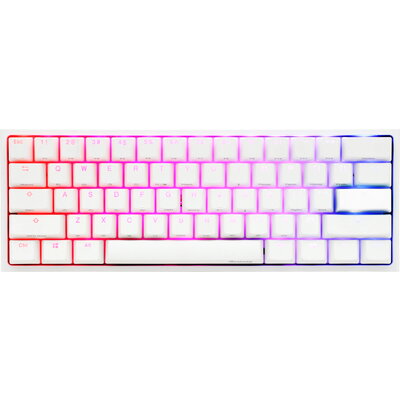 Ducky професионална геймърска механична клавиатура One 2 Pro Mini Pure White - Kailh Box Brown [Tactile]
