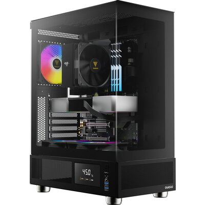 Кутия  Gamdias ATLAS E1 - 3 x 120 mm A-RGB, Digital Display, Tempered Glass