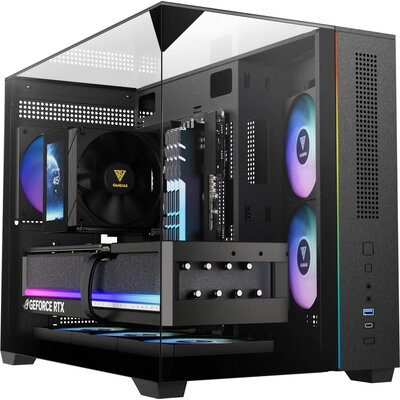 Gamdias кутия Case mATX - ATLAS M3M - A-RGB, USB-C