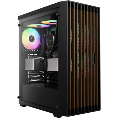 Gamdias кутия Case ATX - AURA GC4 ELITE - Addressable RGB, Wood
