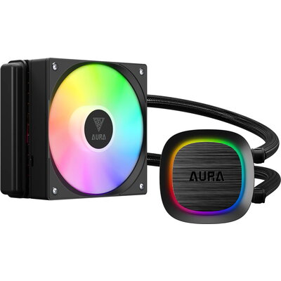 Gamdias водно охлаждане Water Cooling 120mm - AURA GL120 v2 Black - aRGB