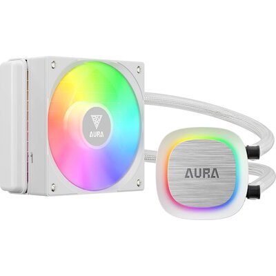 Gamdias водно охлаждане Water Cooling 120mm - AURA GL120 v2 White, aRGB