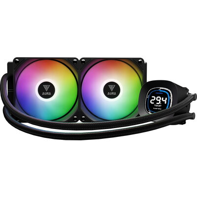 Gamdias водно охлаждане Water Cooling 240mm - AURA GL240 DIGITAL - Digital Display, aRGB