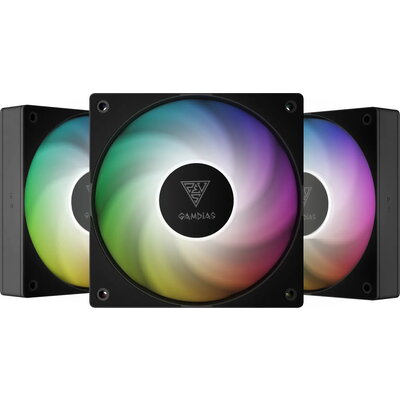 Gamdias Комплект вентилатори Fan Pack 3-in-1 3x120mm - NOTUS M1-1203 ARGB, Swappable Fan Blades (Reverse Fan Blades Included), A