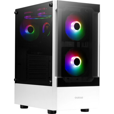Gamdias кутия Case ATX - TALOS E3 White - aRGB, Tempered Glass