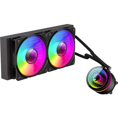 Gamemax водно охлаждане Water Cooling IceBurg 240 Infinity Black - Infinity Mirror, ARGB