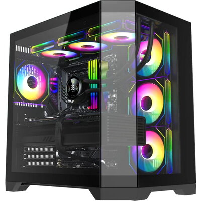 Кутия Gamemax HYPE-A Black - 4 x 120 mm Addressable RGB fans
