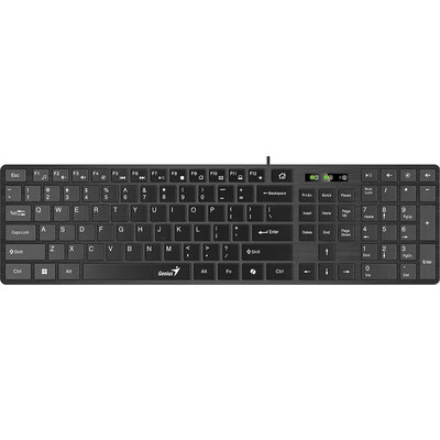 Genius клавиатура Slim Keyboard SlimStar 126 Black - Copilot, Low profile Chocolate