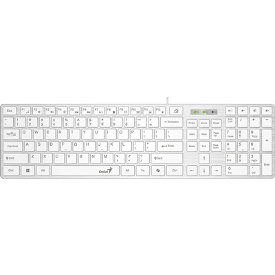 Genius клавиатура Slim Keyboard SlimStar 126 White - Copilot, Low profile Chocolate