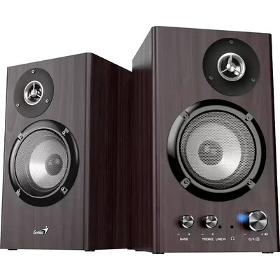 Genius тонколони Speakers 2.0 - SP-HF1812BT - 50W RMS, Bluetooth 5.3, Dark Brown