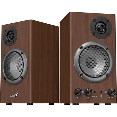 Genius тонколони Speakers 2.0 - SP-HF500B - 16W RMS, 3D Surround, Wood