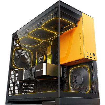 Geometric Future кутия Case EATX - Model 5 Black/Yellow - 5 x 140 mm aRGB fans included