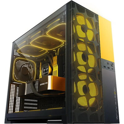 Geometric Future кутия Case EATX - Model 5 Vent Black/Yellow - 5 x 140 mm aRGB fans included