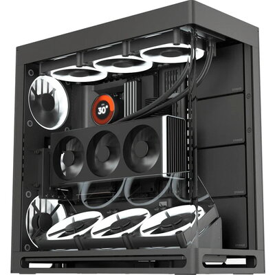 HAVN кутия Case E-ATX - HS 420 VGPU Edition Black - PCIe Gen 5 riser included