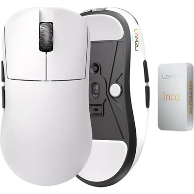Lamzu професионална геймърска мишка INCA 8K - Wireless Gaming Mouse - White