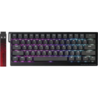 Madlions професионална геймърска механична клавиатура MAD 60 HE RGB - Black