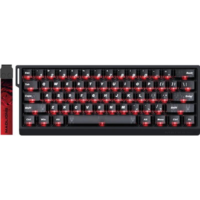 Madlions професионална геймърска механична клавиатура MAD 60 HE Flagship V2 - 8K, Magnetic Amber Pro Switches - Black