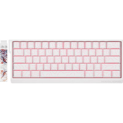 Madlions професионална геймърска механична клавиатура MAD 60 HE Flagship V2 - 8K, Magnetic Amber Pro Switches - White
