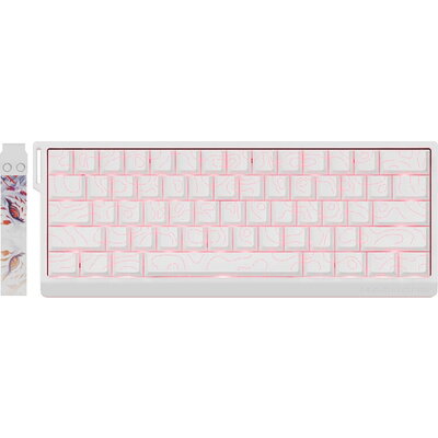 Madlions професионална геймърска механична клавиатура MAD 60 PRO - White, 8K, Gateron Jade Customized [Linear]